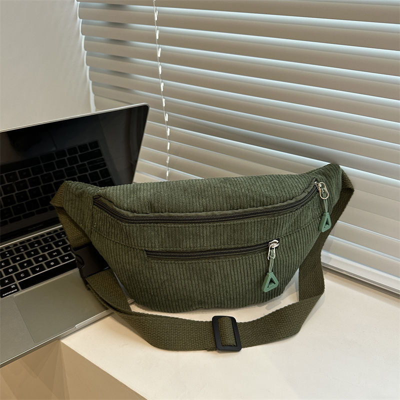 Women's Corduroy Crossbody Bag Fashion Shoulder Bag for Daily Use