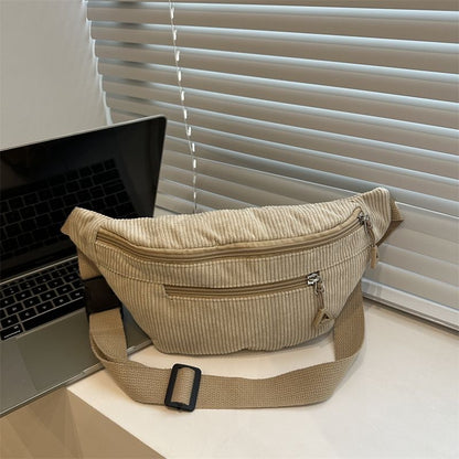 Women's Corduroy Crossbody Bag Fashion Shoulder Bag for Daily Use