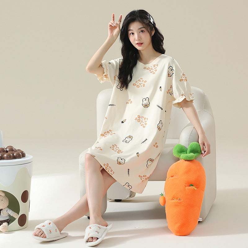 Women's Cotton Cartoon Nightgown