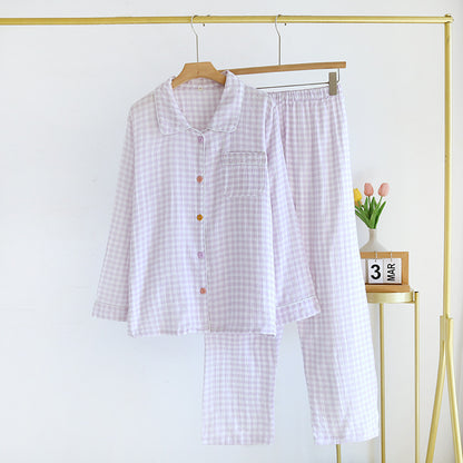 Women's Cotton Floral Pajamas Set Long Sleeve Home Wear