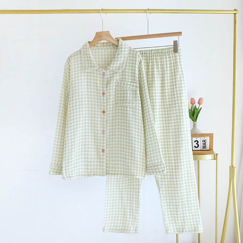 Women's Cotton Floral Pajamas Set Long Sleeve Home Wear