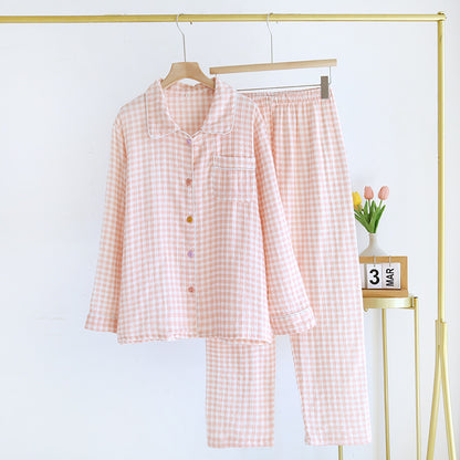 Women's Cotton Floral Pajamas Set Long Sleeve Home Wear