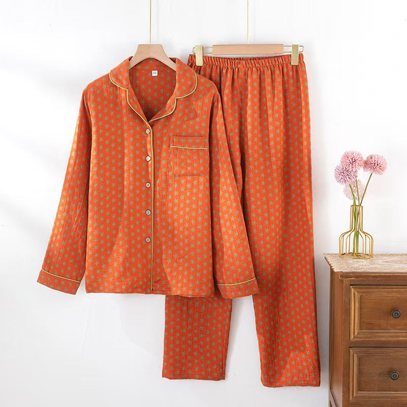 Women's Cotton Jacquard Pajama Set