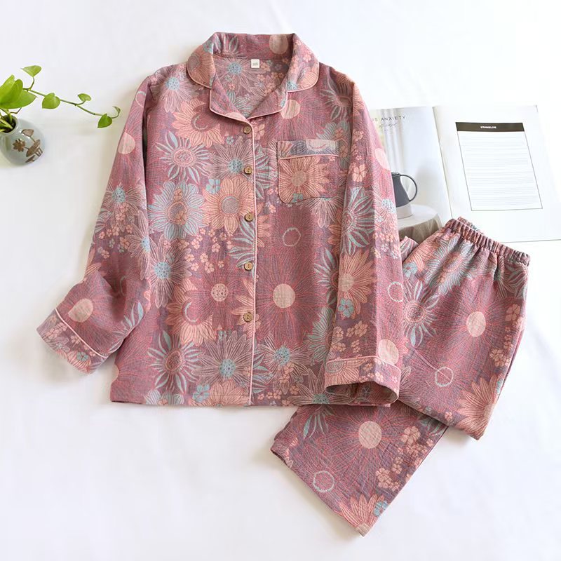 Women's Cotton Jacquard Pajama Set