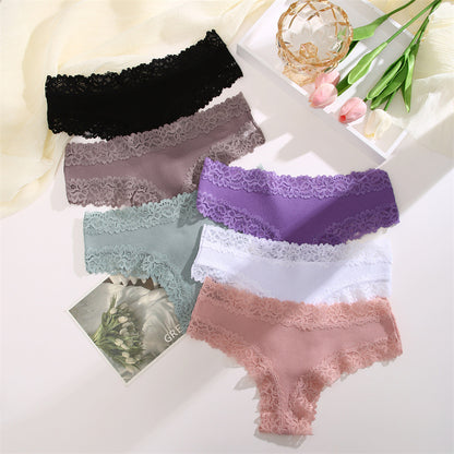 Women's cotton-lined thong underwear