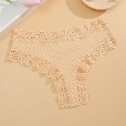 Women's cotton-lined thong underwear