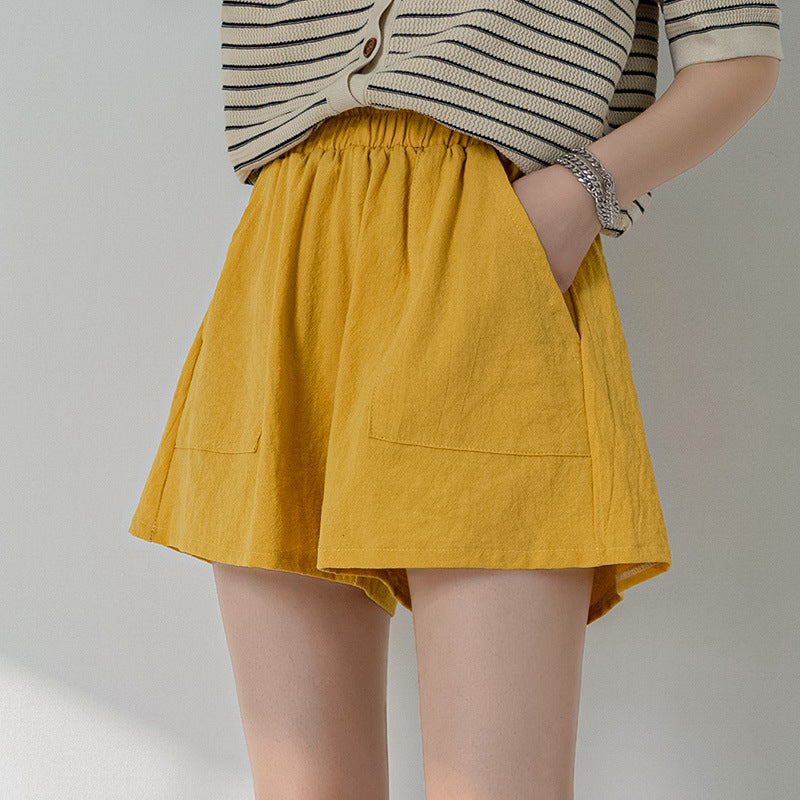 Women's Cotton Linen Casual Shorts