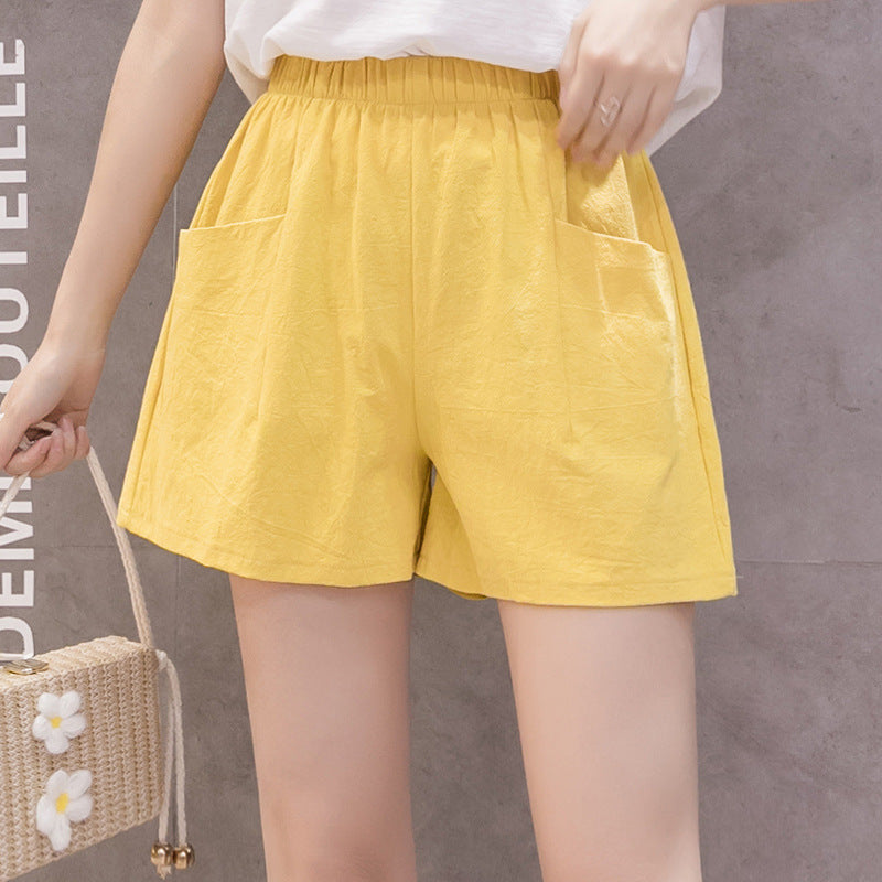 Women's Cotton Linen Casual Shorts