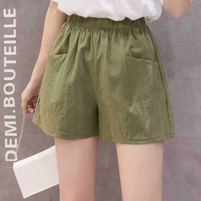 Women's Cotton Linen Casual Shorts