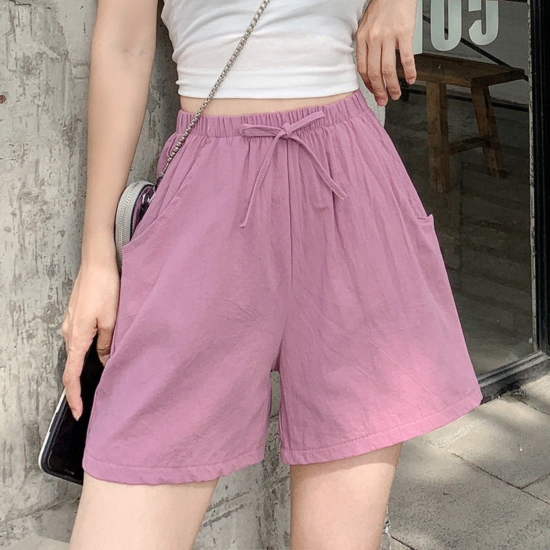 Women's Cotton Linen Casual Shorts