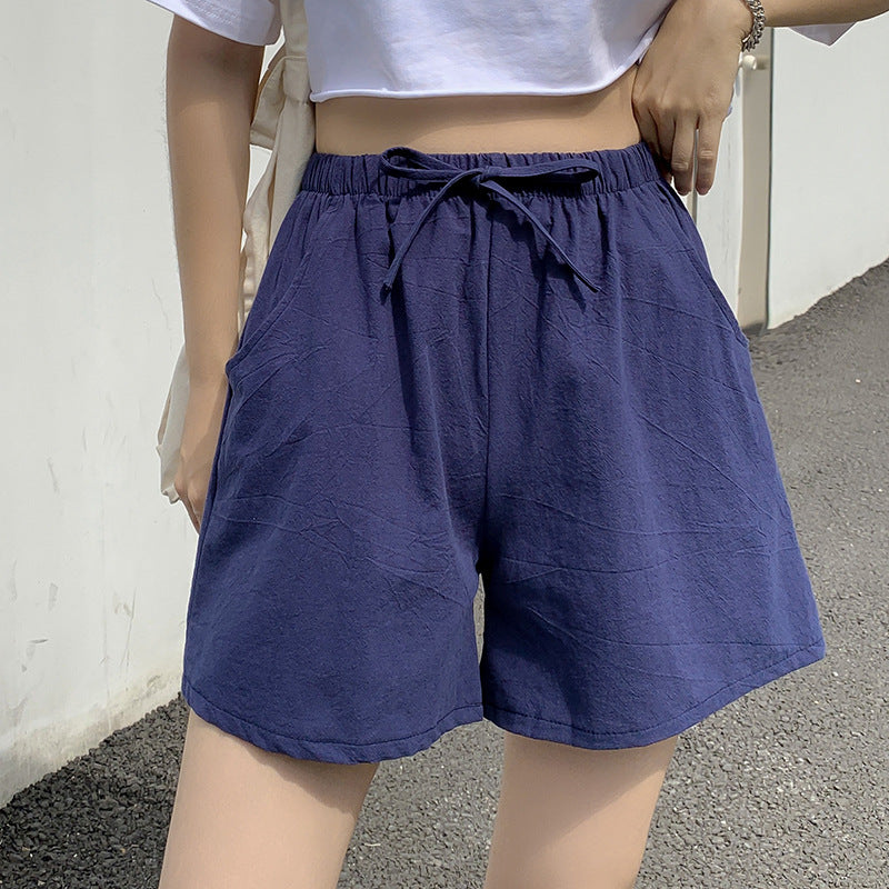 Women's Cotton Linen Casual Shorts