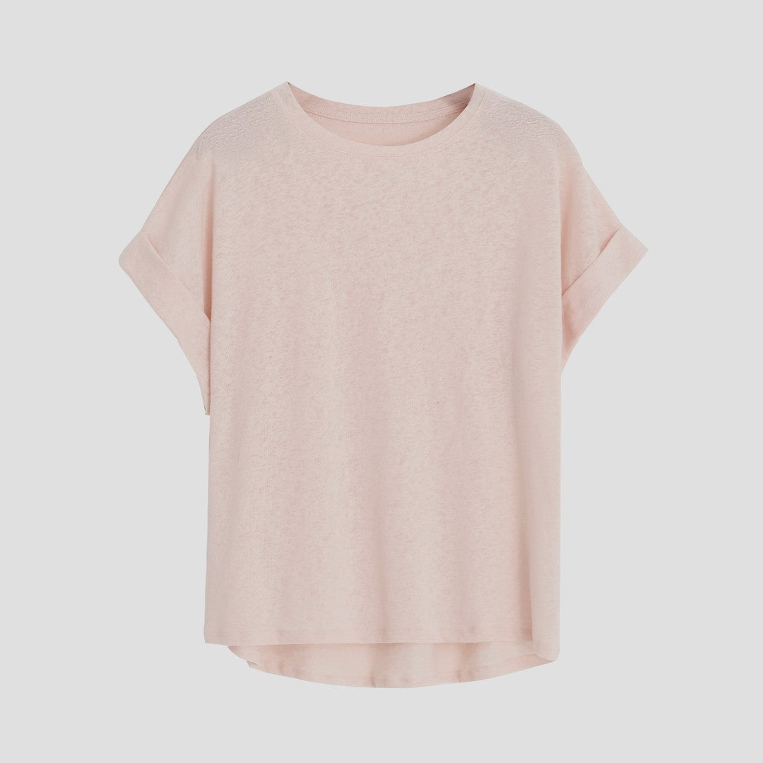 Women's Cotton Linen Short Sleeve T-Shirt