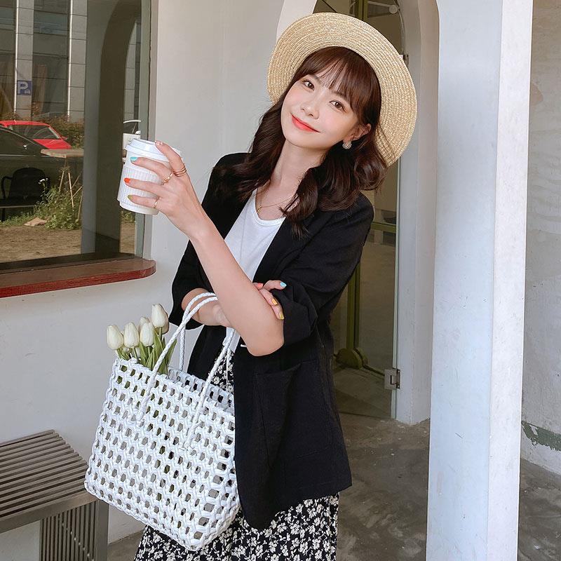Women's Cotton Linen Slim Fit Blazer