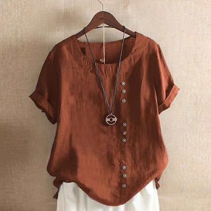 Women's Cotton Loose Fit Short Sleeve T-shirt