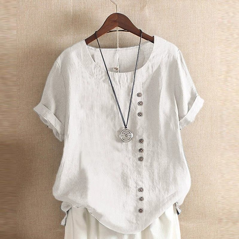 Women's Cotton Loose Fit Short Sleeve T-shirt