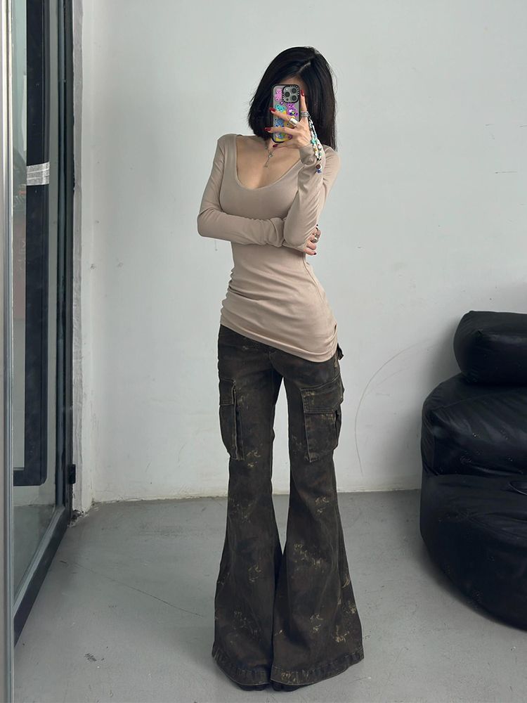 Women's Cotton Modal Contrast Trim Slim Fit Top