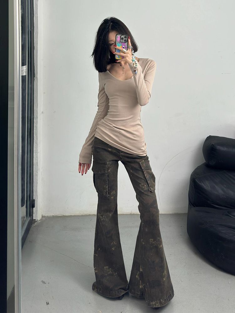 Women's Cotton Modal Contrast Trim Slim Fit Top