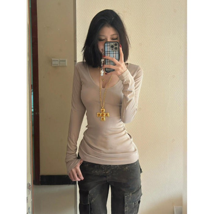 Women's Cotton Modal Contrast Trim Slim Fit Top