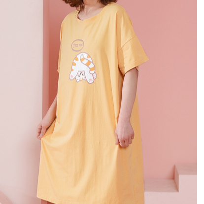 Women's Cotton Nightgown Midi Dress