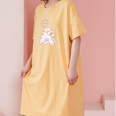 Women's Cotton Nightgown Midi Dress