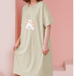 Women's Cotton Nightgown Midi Dress