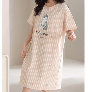 Women's Cotton Nightgown Midi Dress
