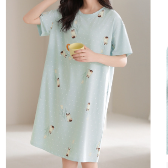 Women's Cotton Nightgown Midi Dress