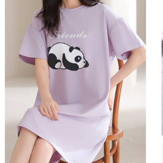 Women's Cotton Nightgown Midi Dress