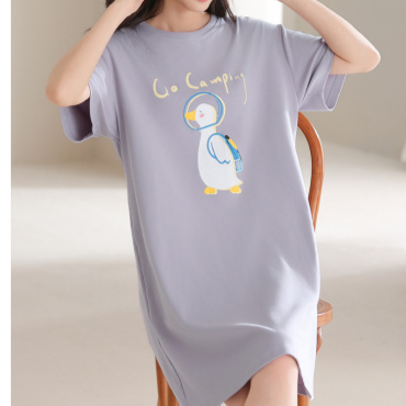 Women's Cotton Nightgown Midi Dress