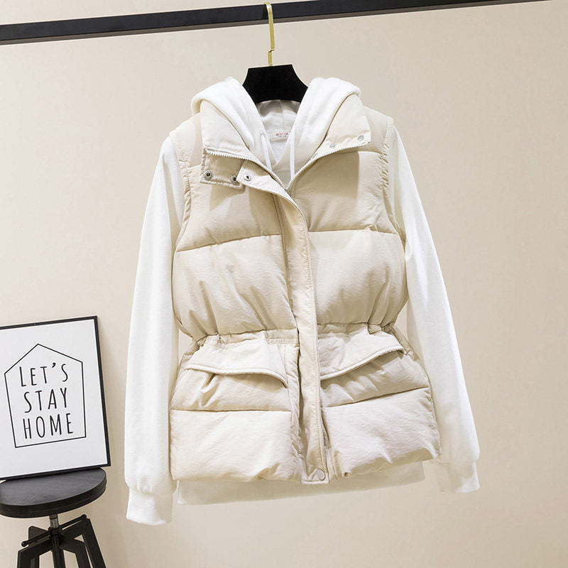 Women's Cotton Padded Vest Sleeveless Casual Jacket
