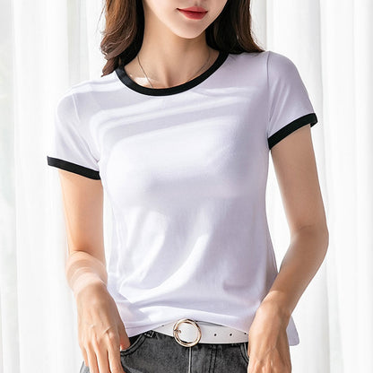 Women's Cotton Round Neck Short Sleeve T-Shirt