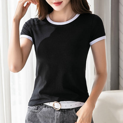 Women's Cotton Round Neck Short Sleeve T-Shirt