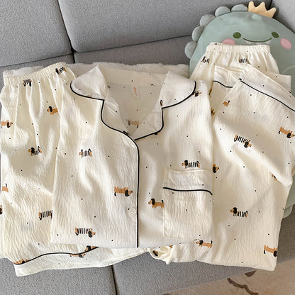 Women's Cotton Three-Piece Pajama Set