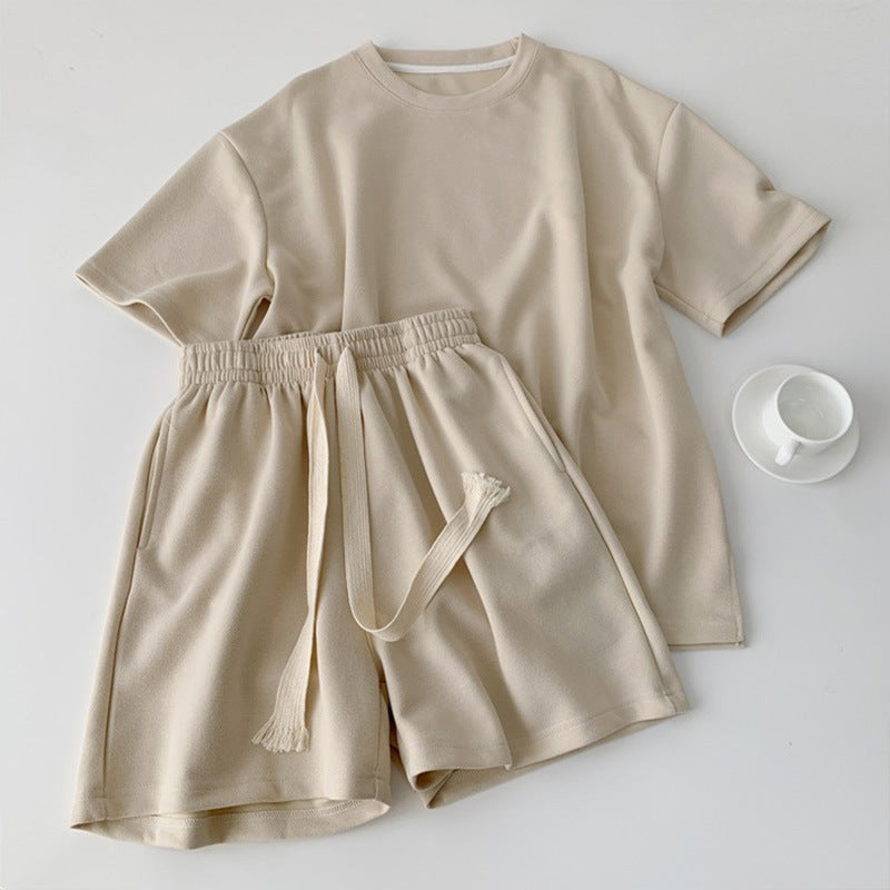 Women's Crewneck T-Shirt and Pocket Shorts Set
