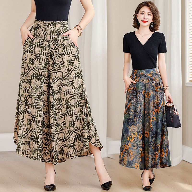 Women's cropped wide-leg pants