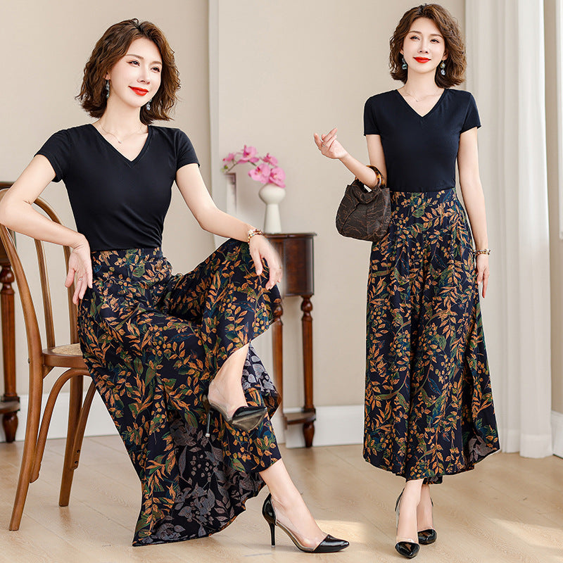 Women's cropped wide-leg pants