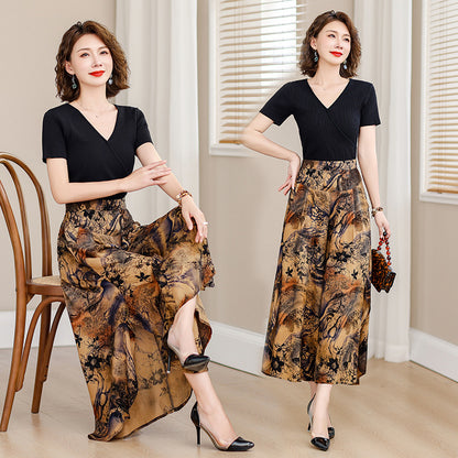 Women's cropped wide-leg pants
