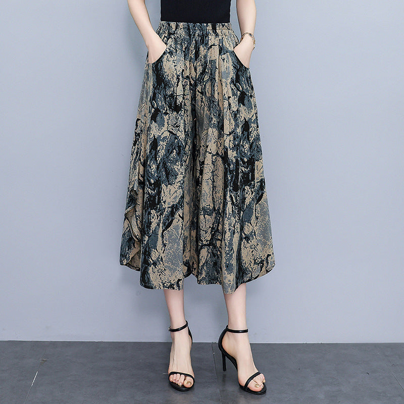 Women's cropped wide-leg pants