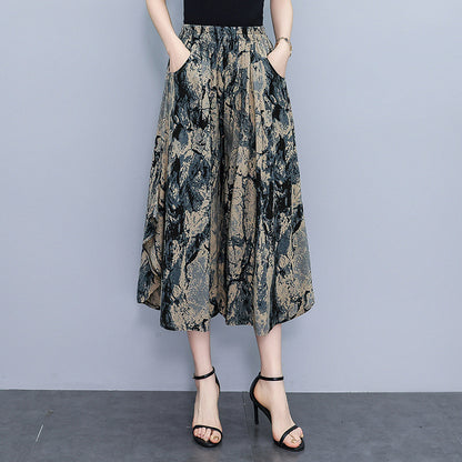 Women's cropped wide-leg pants