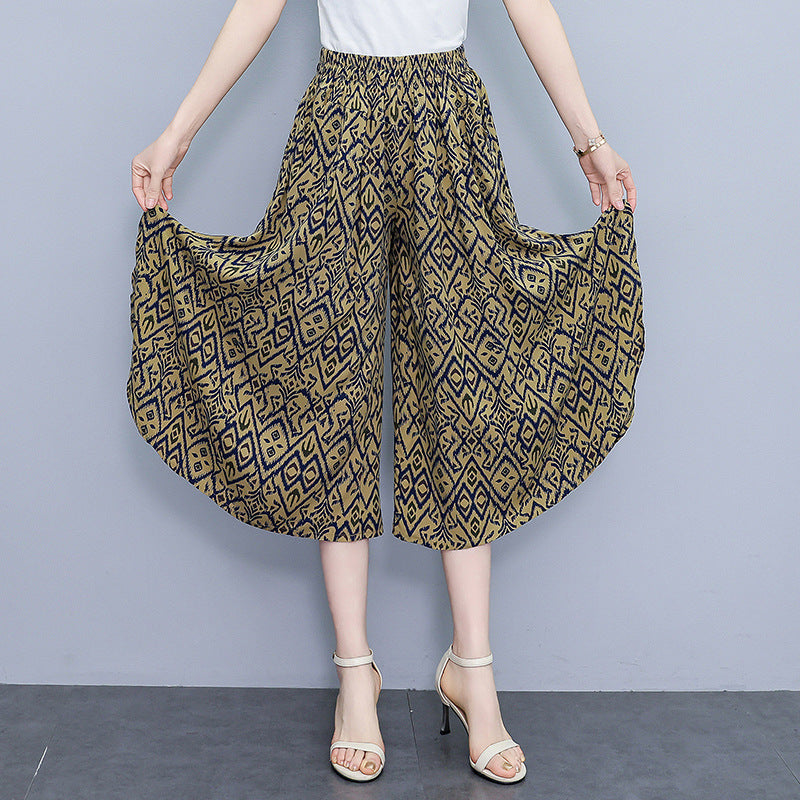 Women's cropped wide-leg pants