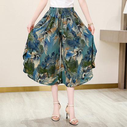 Women's cropped wide-leg pants