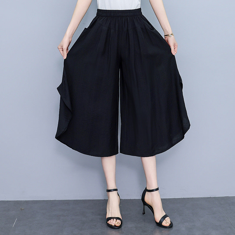 Women's cropped wide-leg pants
