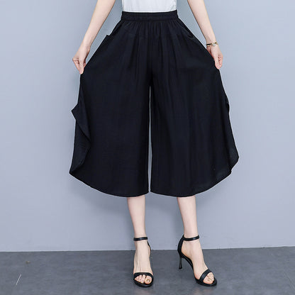 Women's cropped wide-leg pants