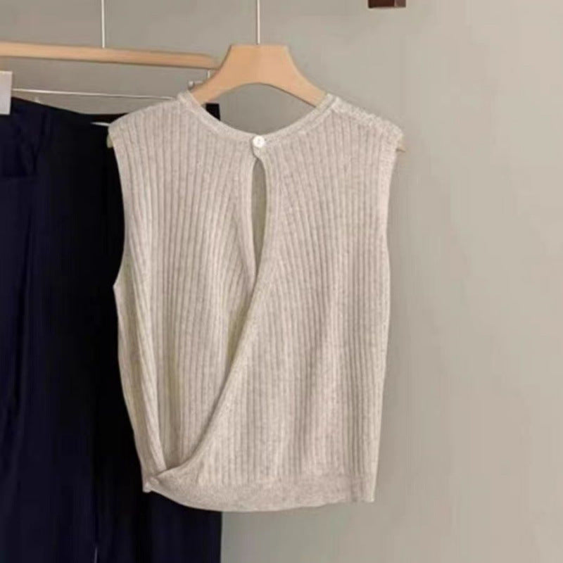 Women's Cross Backless Sleeveless Top