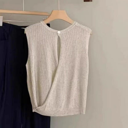 Women's Cross Backless Sleeveless Top