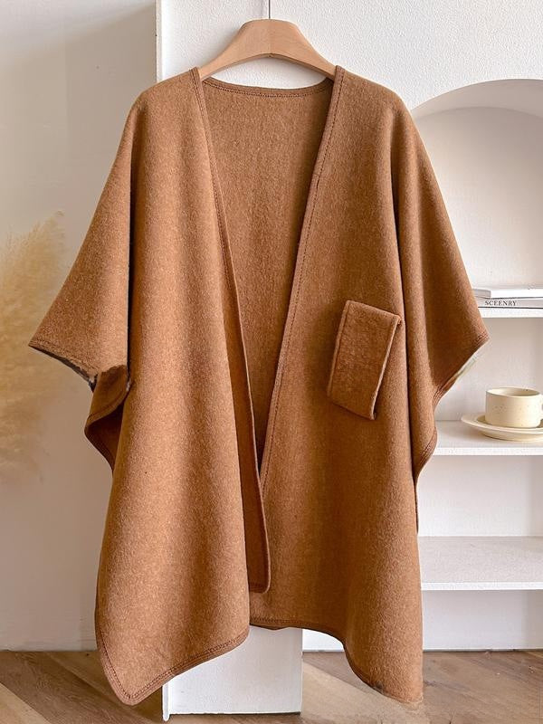 Women's Cross Front Woolen Cloak