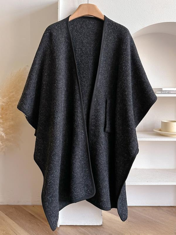 Women's Cross Front Woolen Cloak