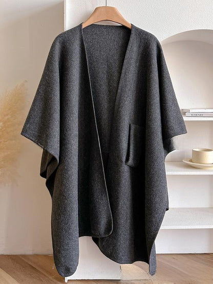 Women's Cross Front Woolen Cloak