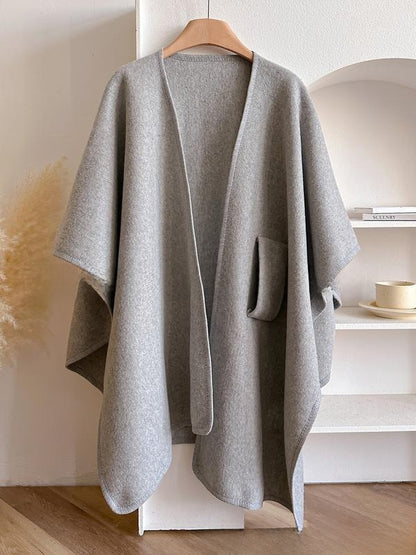 Women's Cross Front Woolen Cloak