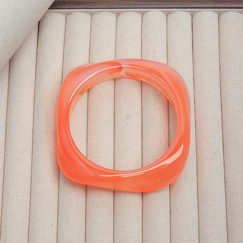 Women's Curved Acrylic Bracelets